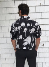 Load image into Gallery viewer, Black and White Palm Shirt
