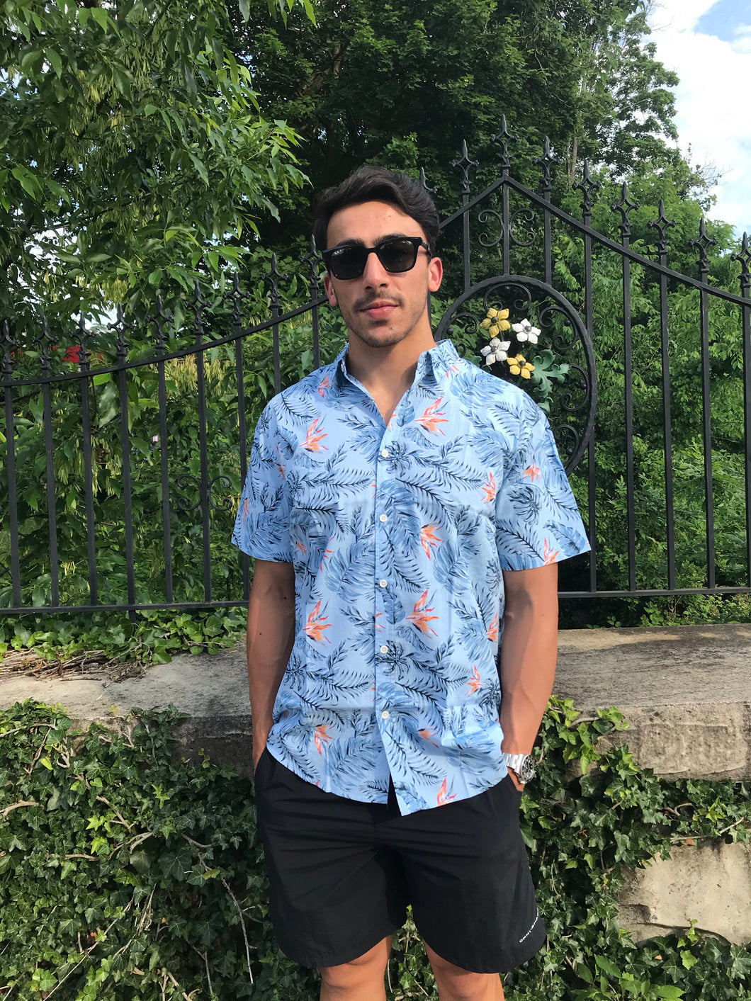 Blue Tropics Floral Shirt